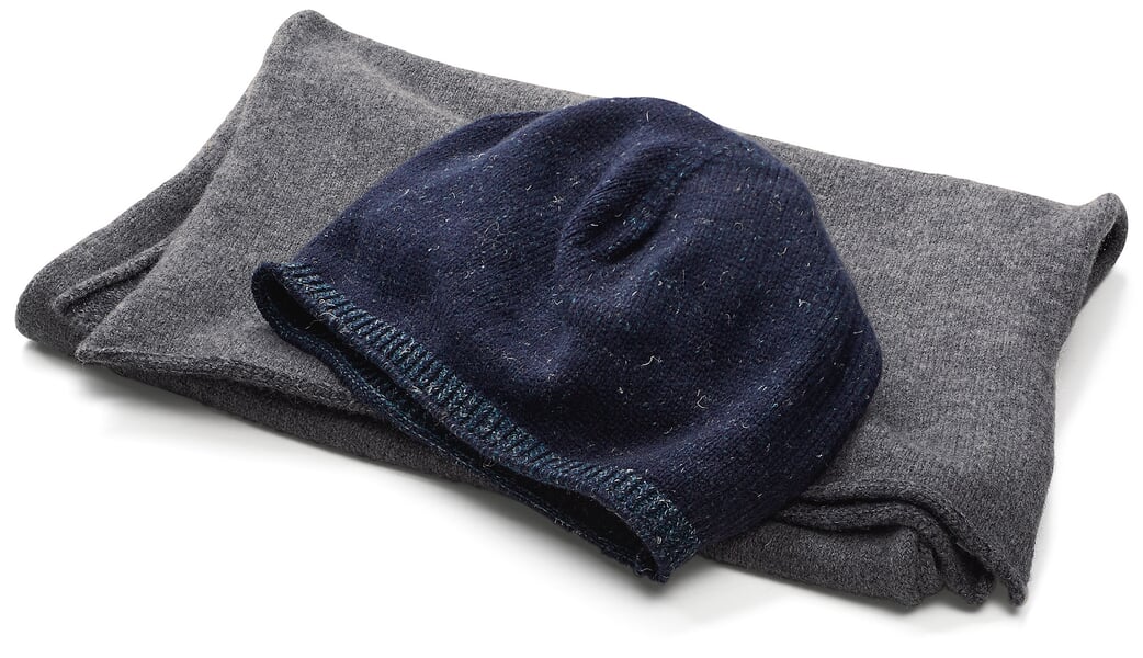 Knitted beanie unisex Blue-Green