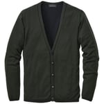 Men's Cardigan Wool-Cotton Green