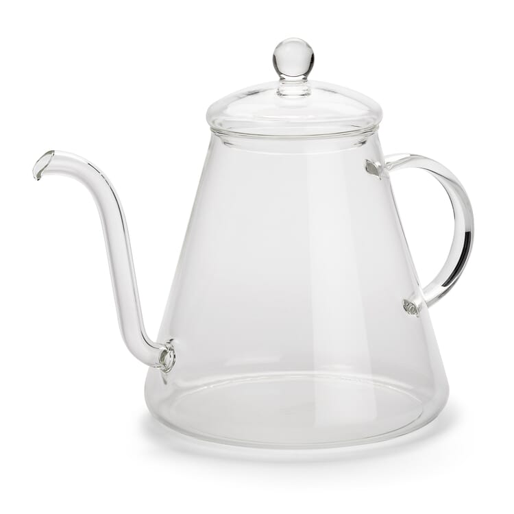 Zwanenhalsketel van borosilicaatglas