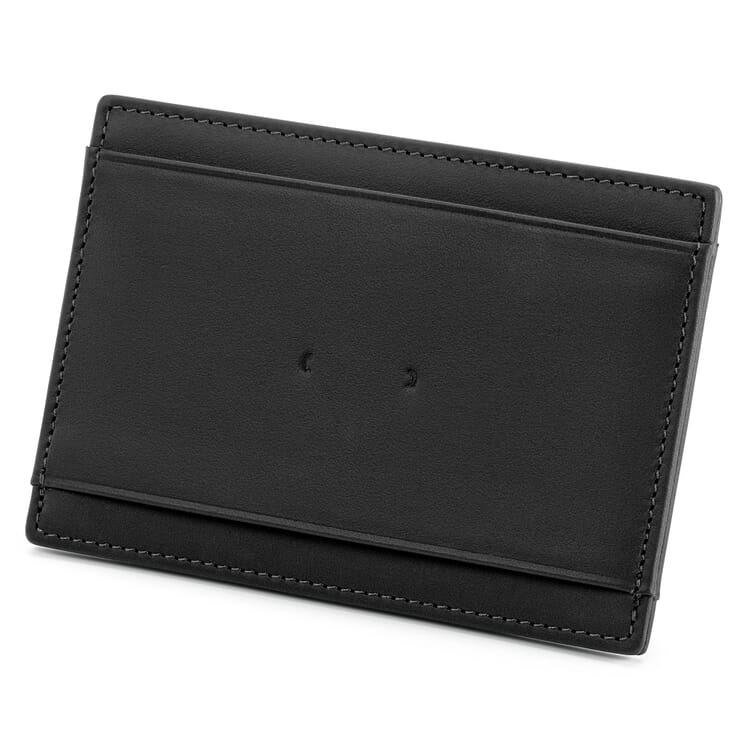 Cowhide card case, Black