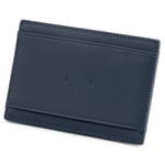 Card Case Made of Cowhide Navy Blue