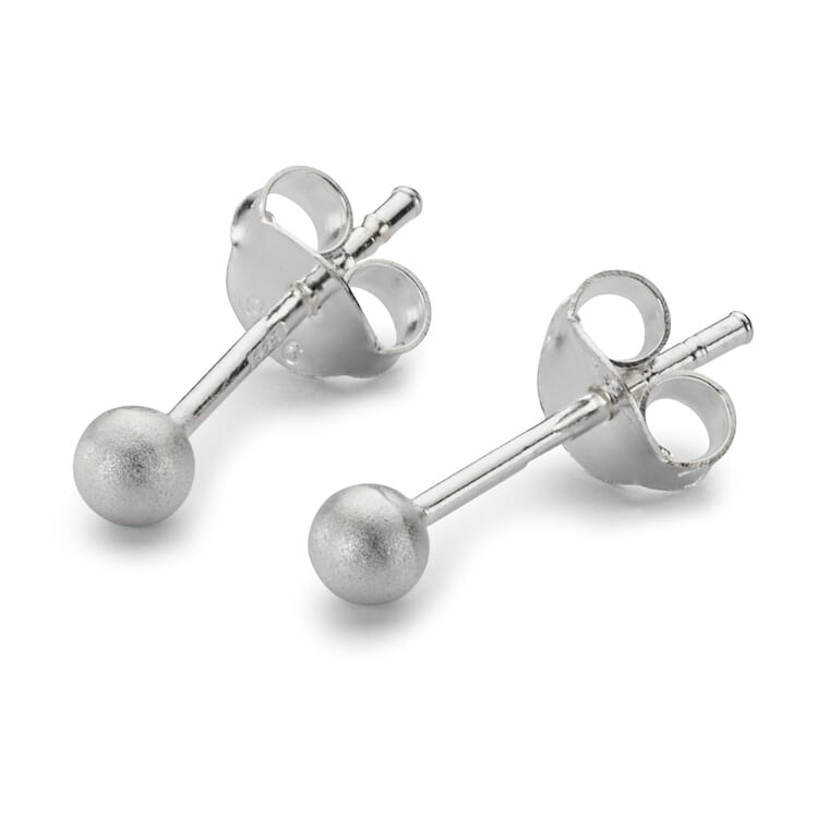 Boucles d'oreilles Boule de satin