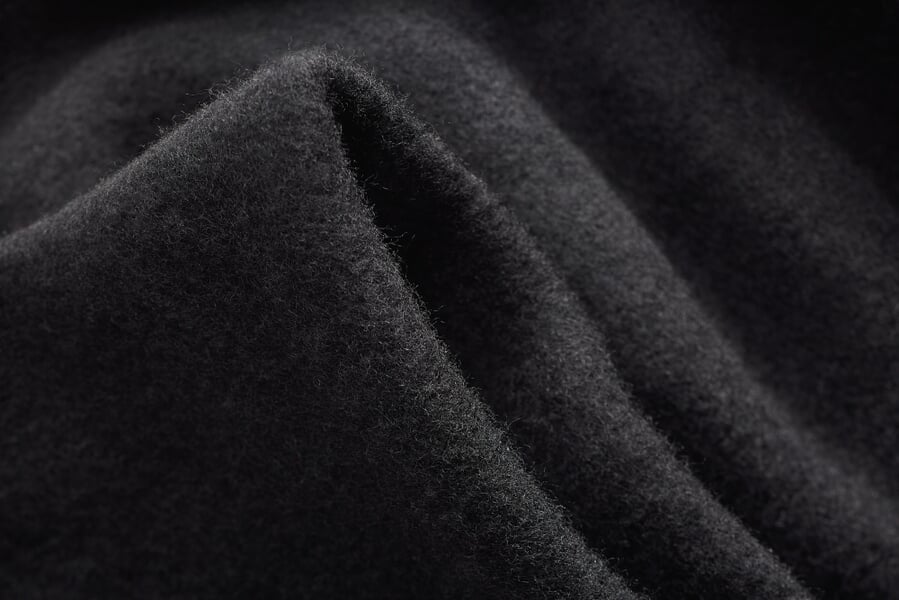 Ladies beanie virgin wool Black, close-up