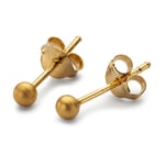 Stud oorbellen satijnen bal Goud