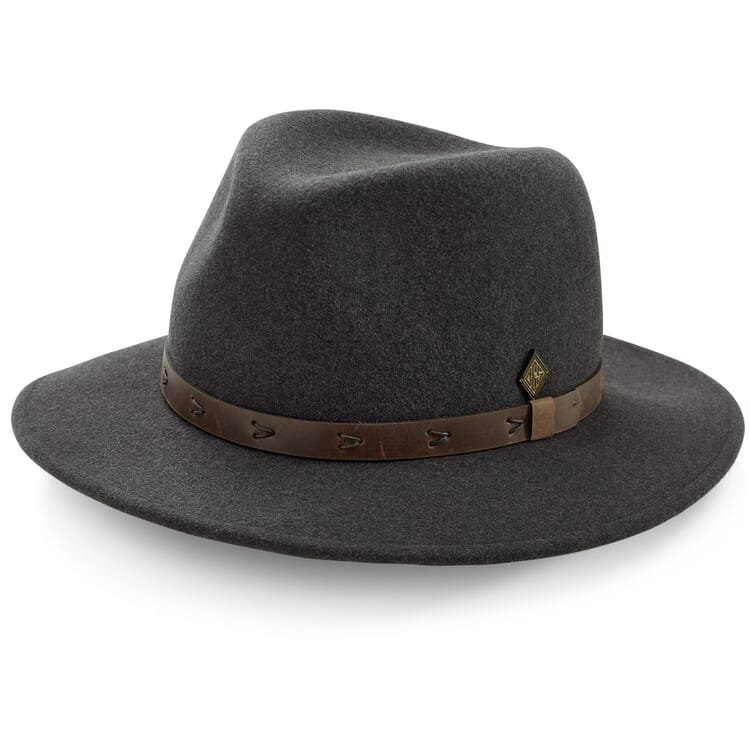 Chapeau en feutre pour hommes, Anthracite
