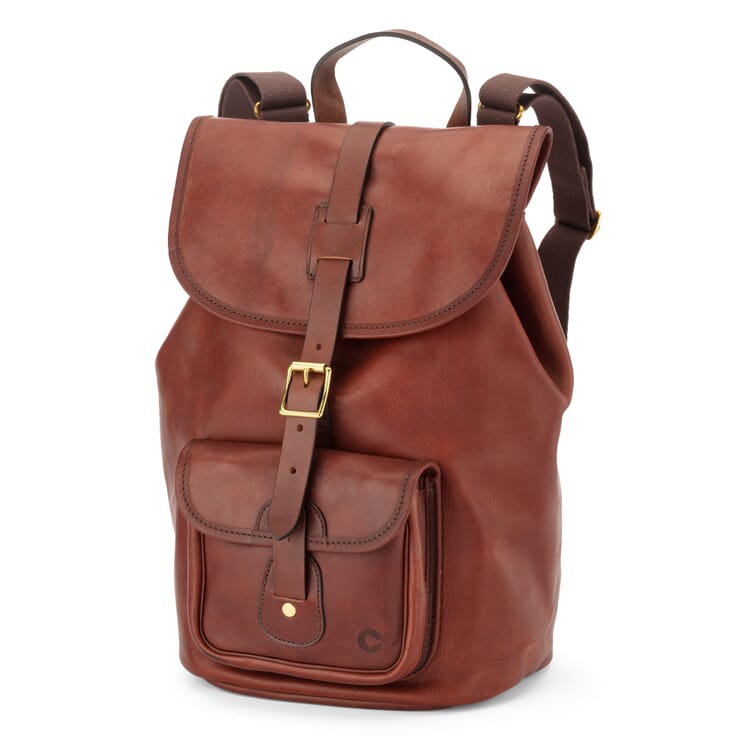 Mochila de piel, Marrón