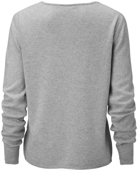 Pull femme à col en V Gris clair