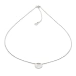 Collar Satin-Disc Plata