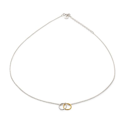 Necklace Bicolor Circle, Silver-Gold | Manufactum