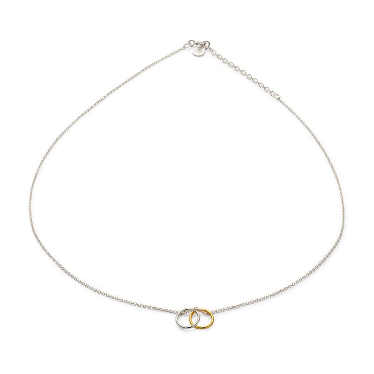 Necklace Bicolor Circle, Silver-Gold