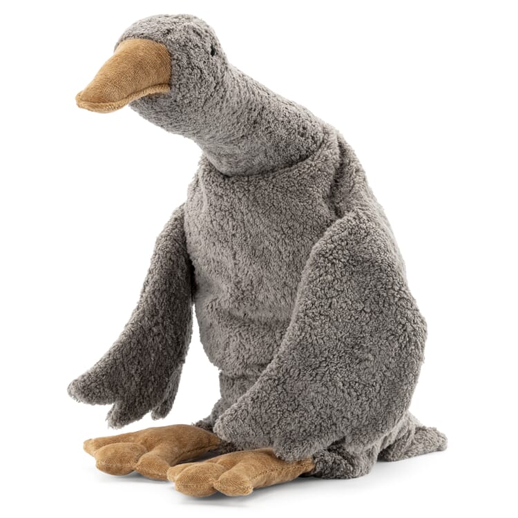Grey Soft-Toy Goose with Heat Cushion by Senger, Large