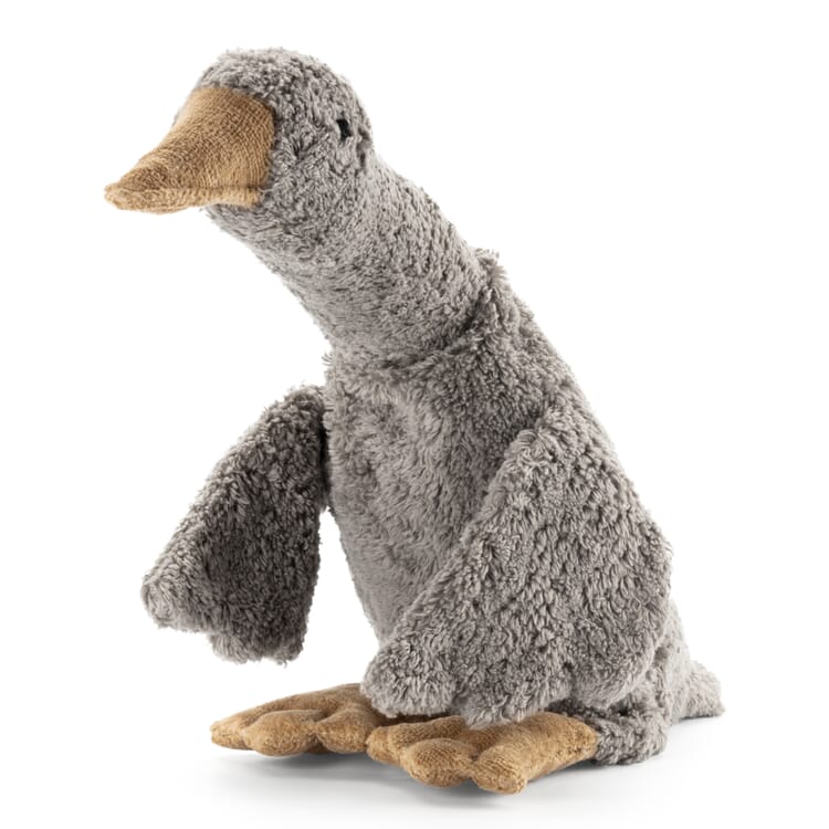 Grey Soft-Toy Goose with Heat Cushion by Senger, Small