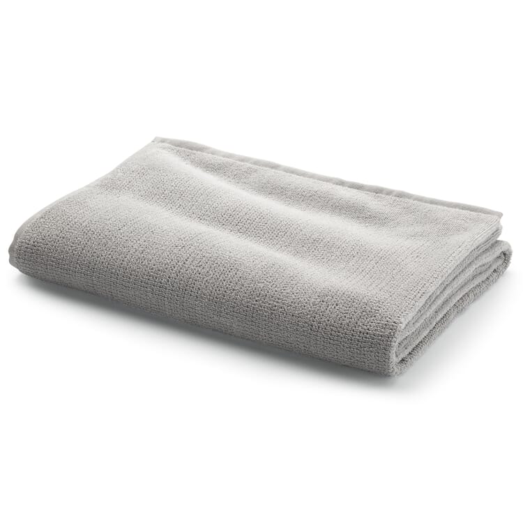 Shower towel fine terry, Light gray