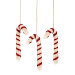 Christmas Decoration Candy Canes Made of Felt