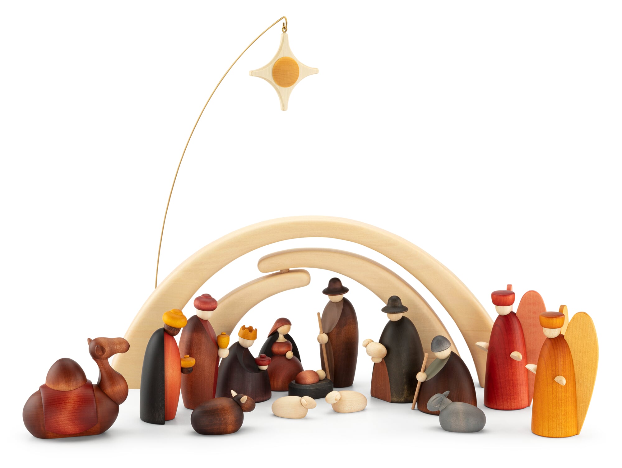 Inware 22094 - Crèche de Noël en bois