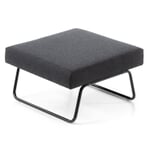 Hocker zu Sessel Lounge Chair Hirche RAL 9005 Tiefschwarz