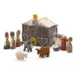 Nativity Scene with Felted Figurines