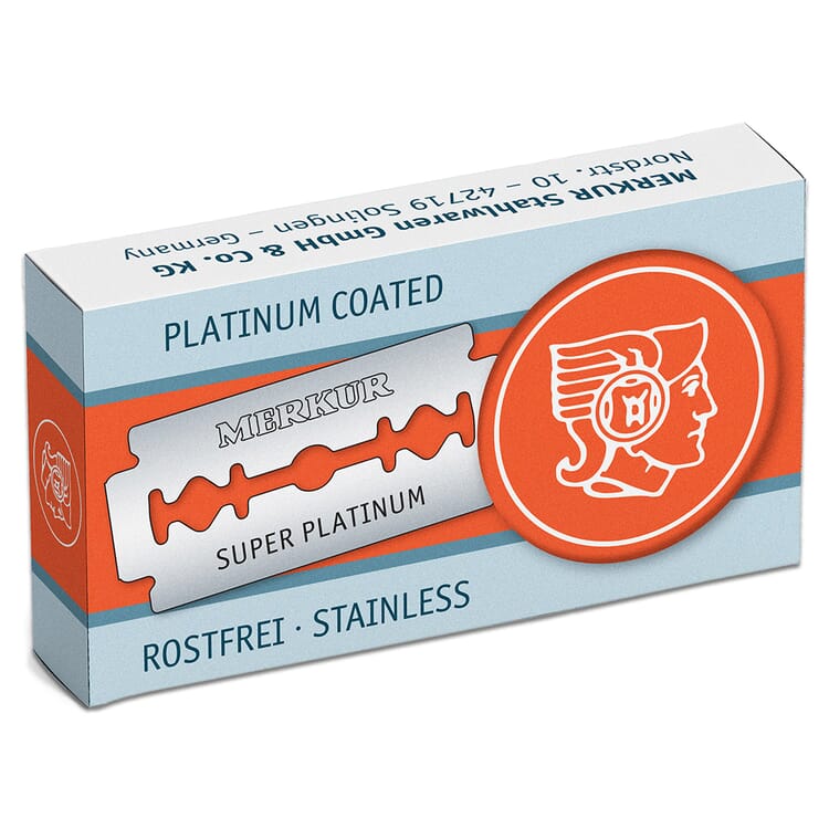 Scheermesjes van roestvrij staal met platina