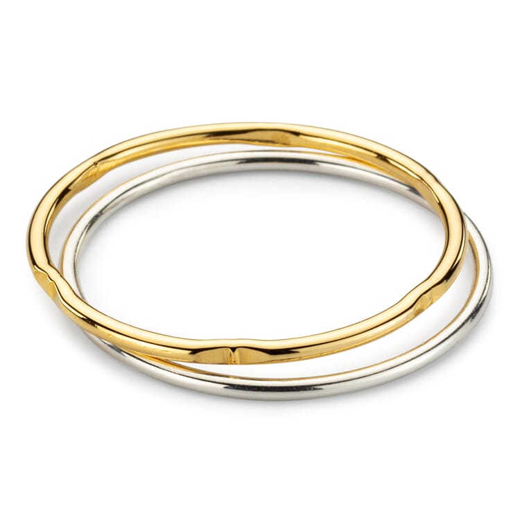 Ring set bicolor, Gold-Silver