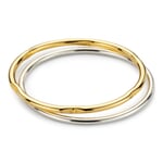 Ring Set Bicolour Silver and Gilded Silver 52 (16,6 mm)