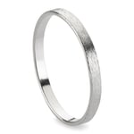 Finger Ring Band Made of Brushed Silver Silver 52 (16,6 mm)