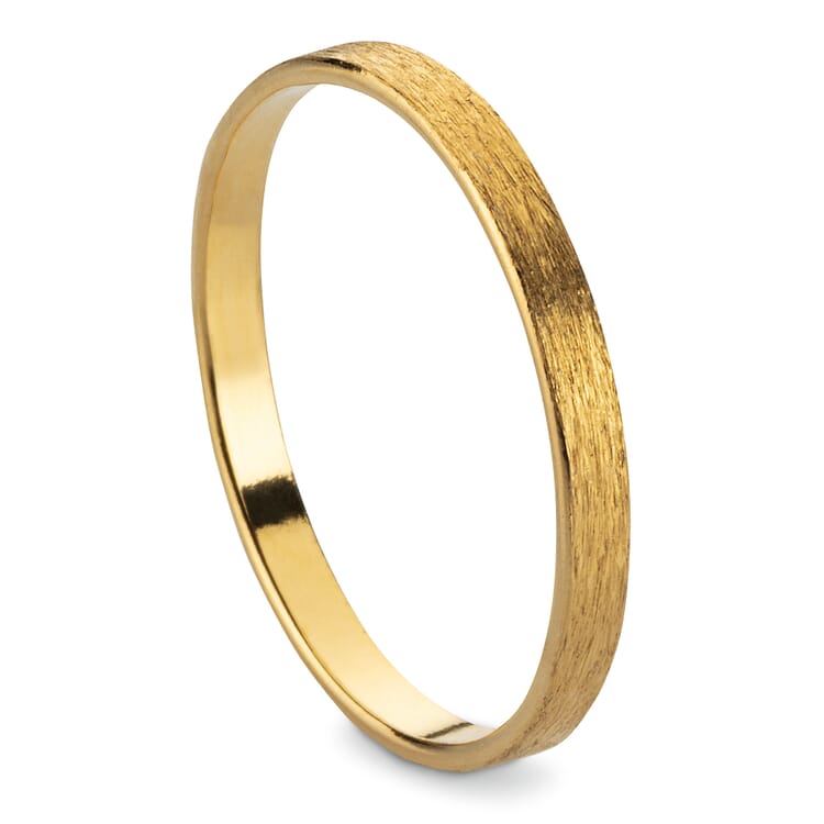 Finger Ring Band Made of Brushed Silver, Gold