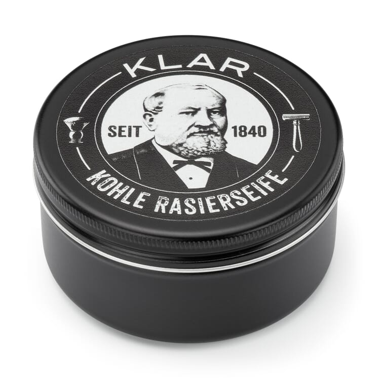 Clear shaving soap activated carbon