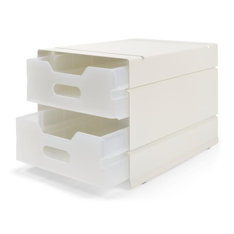 Container ATLAS for 2 Drawers, Pure White RAL 9010