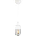 Lampe suspendue OHM 2 Blanc/verre transparent