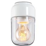 OHM 2 væg- og loftslampe Hvidt/klart glas