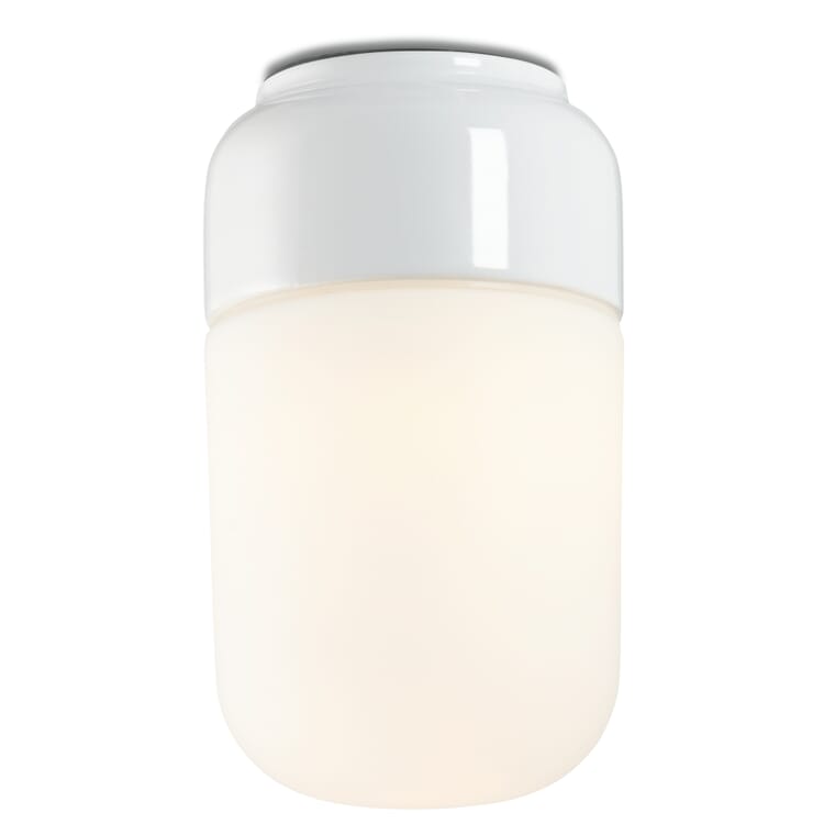 OHM 2 wand- en plafondlamp, Wit/mat glas