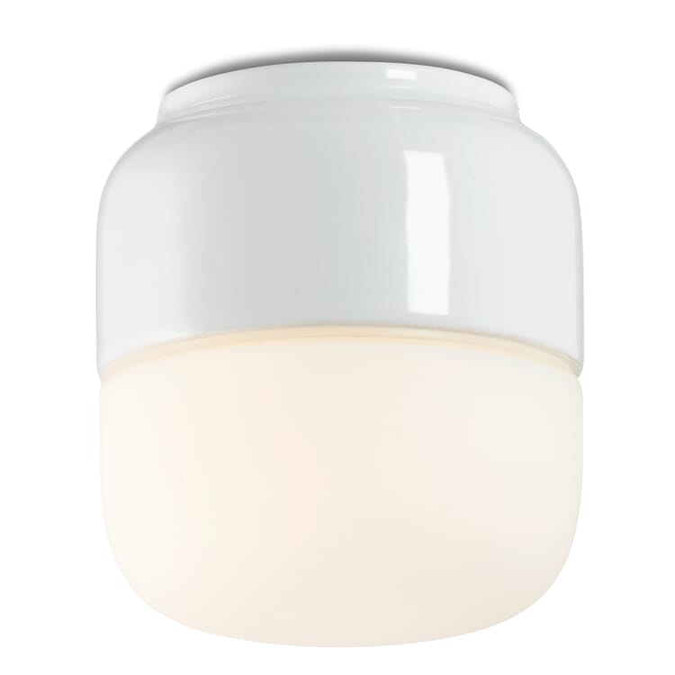 OHM 1 wand- en plafondlamp, Wit/mat glas