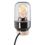 Lampe de table OHM 2 noir/verre transparent