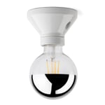 Væg- og loftslampe D100 Hvid