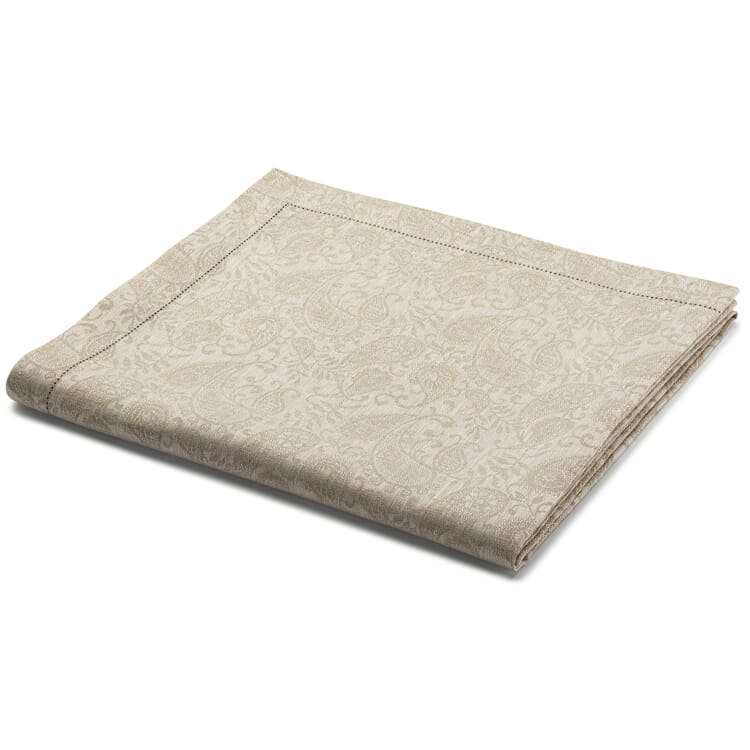 Table cloth jacquard linen, Natural
