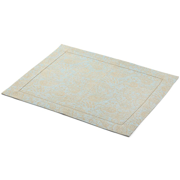 Dækkeserviet i jacquard-hør, Blue