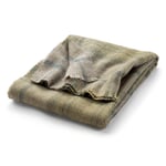 Tartan Blanket Made of Virgin Wool Beige-Green