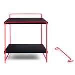 Table and wall desk Hegel Luminous orange RAL 2005 / Black