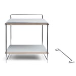 Table and wall desk Hegel Chromed / Light Gray