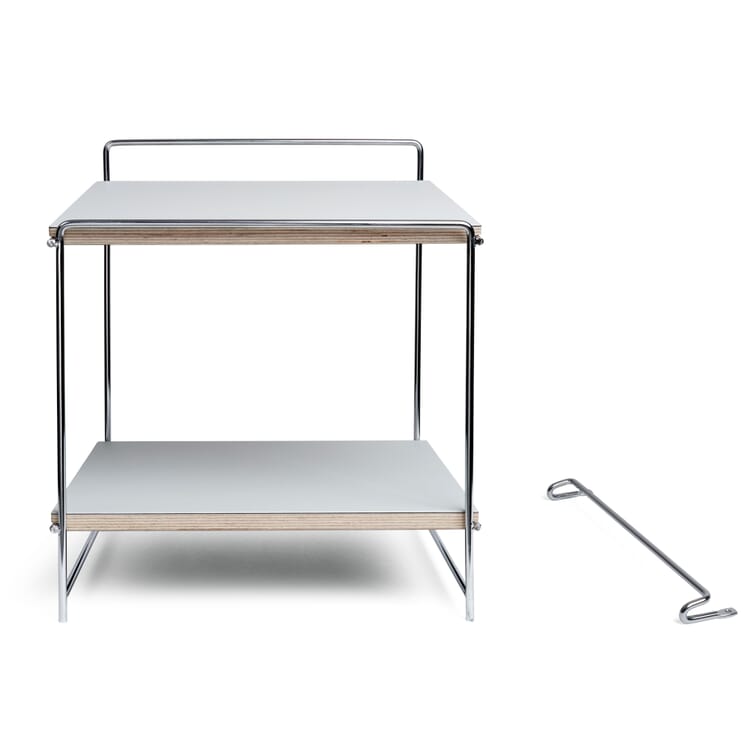 Tafel en wandbureau Hegel, Chroom / Lichtgrijs