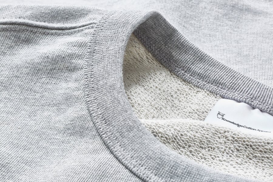 Herren-Sweatshirt Graumelange, Detailsicht