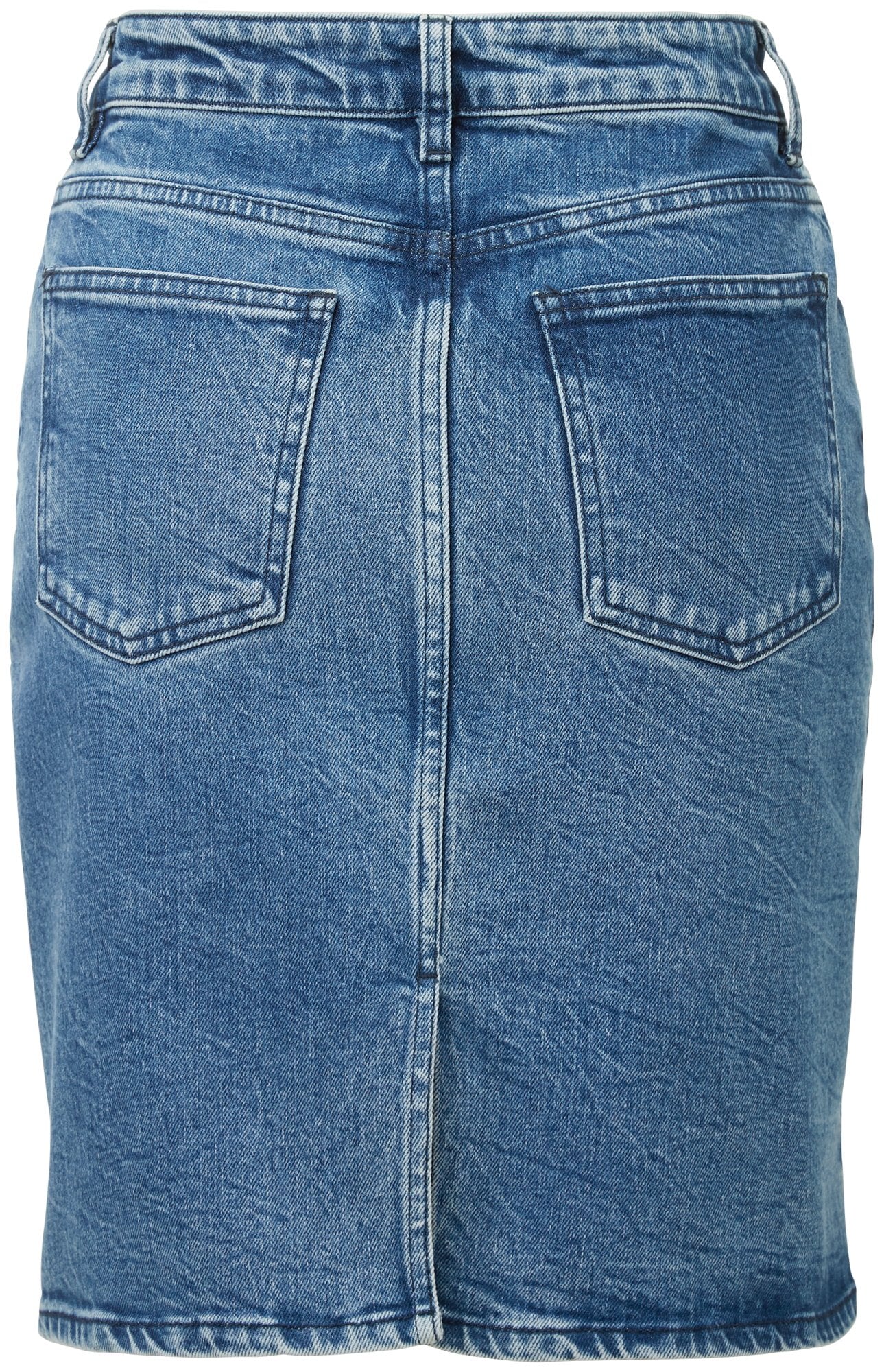 Jupe courte en denim de coton Bleu Maje - Femme