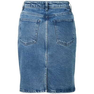 Jupe courte en denim de coton Bleu Maje - Femme Jupe courte en denim de coton Bleu Maje - Femme