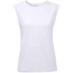 Damen-Leinenshirt ärmellos Weiß