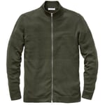 Herrenstrickjacke mit Zip Grün