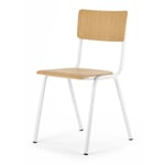 Chaise Colegio Chêne / blanc pur RAL 9010