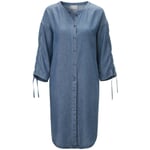 Women’s Dress Made of TENCEL™ and Linen Denim Blue
