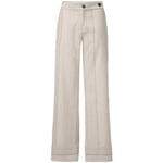 Marlenehose Hanf und Baumwolle gestreift Natur-Blau