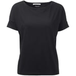 Damenshirt mit Ärmelblende Schwarz