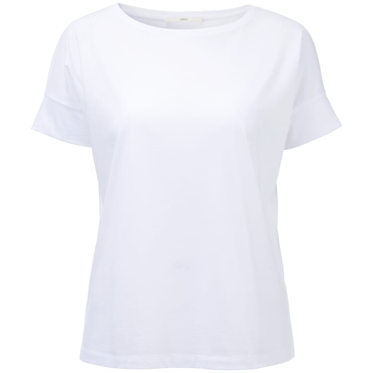 Women's T-Shirt with Roll-Up Sleeve, White